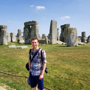 Jacob Horn in front of Stonehenge